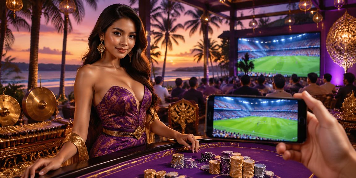 Suasana pantai tropis dengan paket bonus VIP yang mewah dan menggiurkan